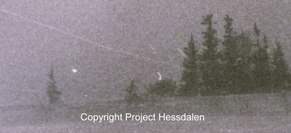 Third of five Hessdalen photographs taken during the 1984 fieldwork