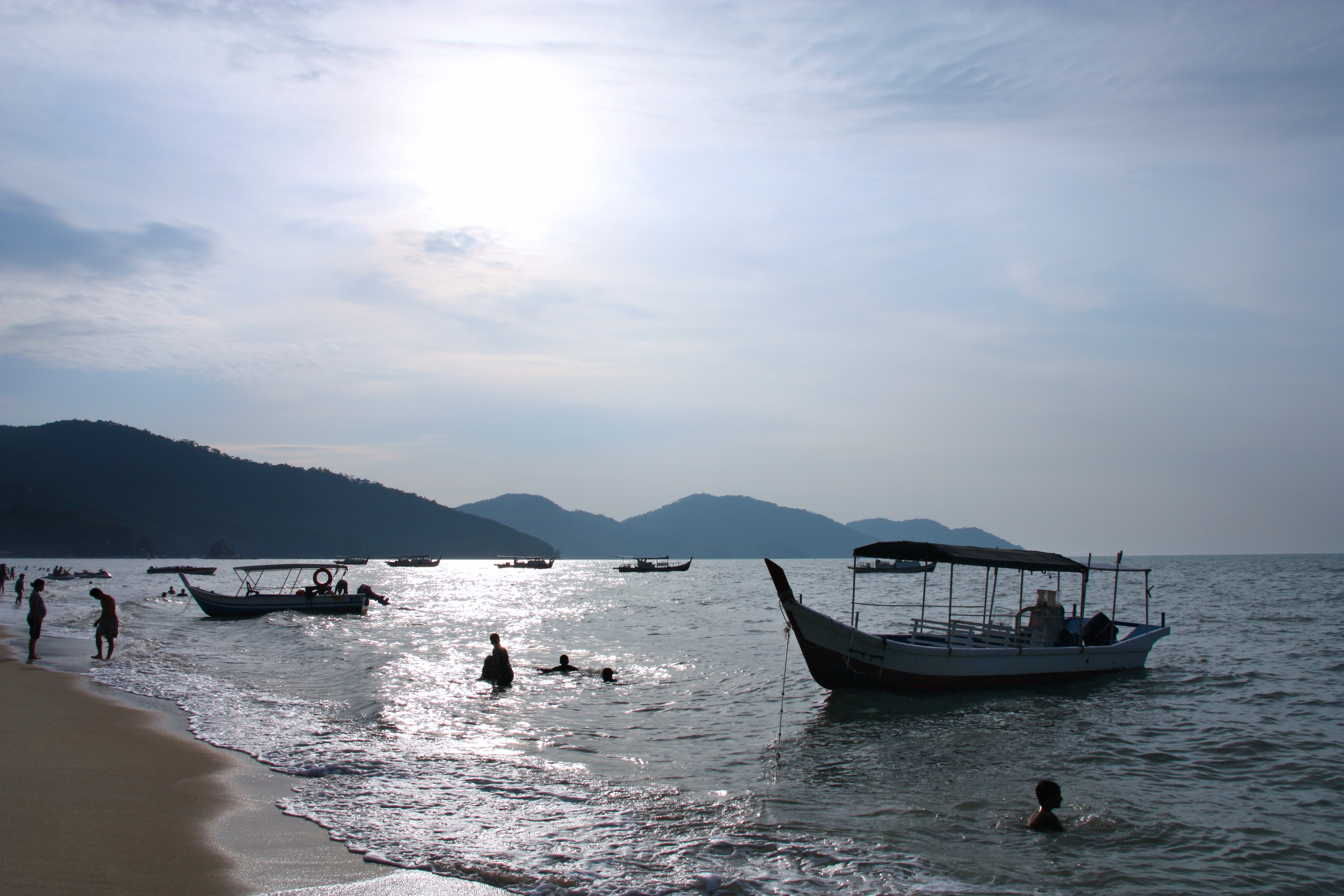 Batu Ferringhi beach on Penang Island, Malaysia.